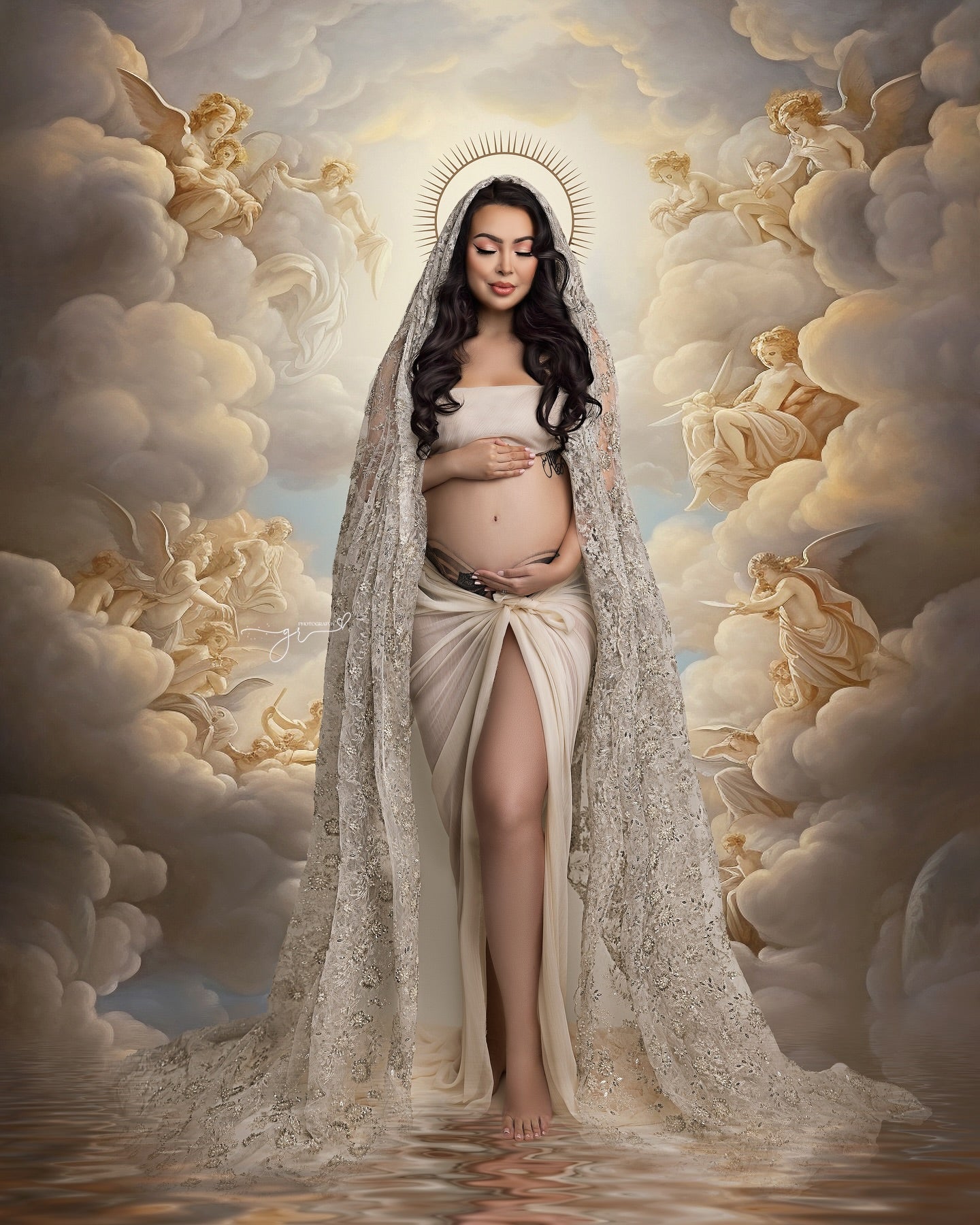 20 Renaissance Clouds Digital Backdrop Sky Maternity Background Photography Digital Background Overlay Photoshop Maternity Backdrop Сlouds