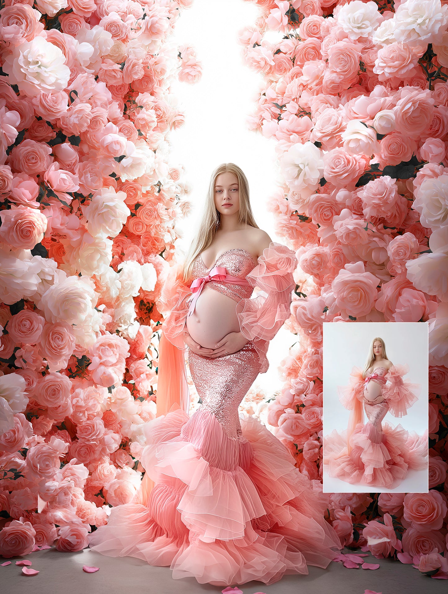 40 Backlit Bloom Wall FLORAL BACKDROPS Digital Backdrop Overlay Maternity Backdrop Digital Floral Overlays Art Photo Studio Backdrop for Photoshop Overlays