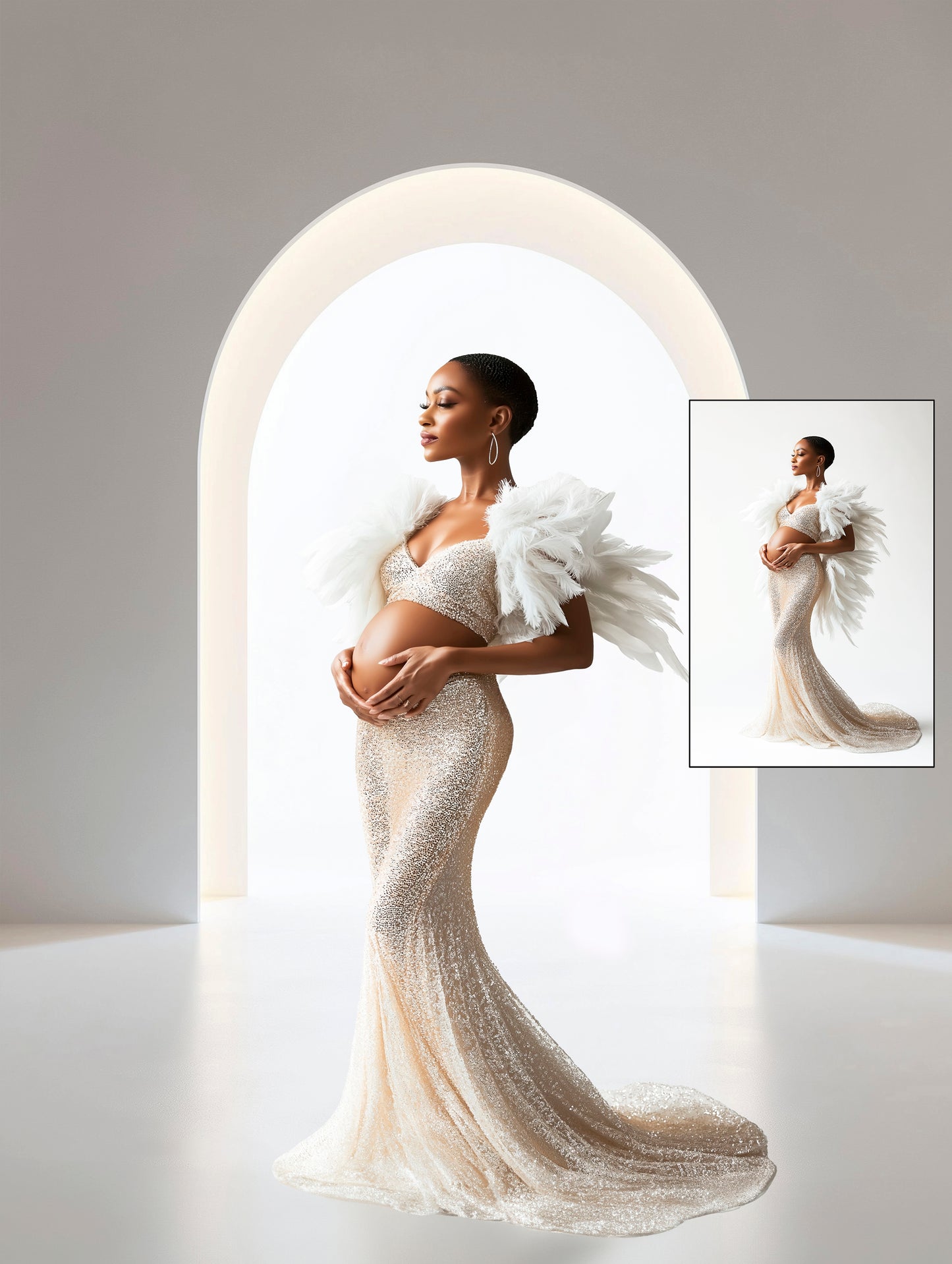 28 Backlight Arches Digital Backdrops Maternity White Backdrop Minimal Studio Backdrops Boho Overlays Textures Photoshop Overlays Maternity