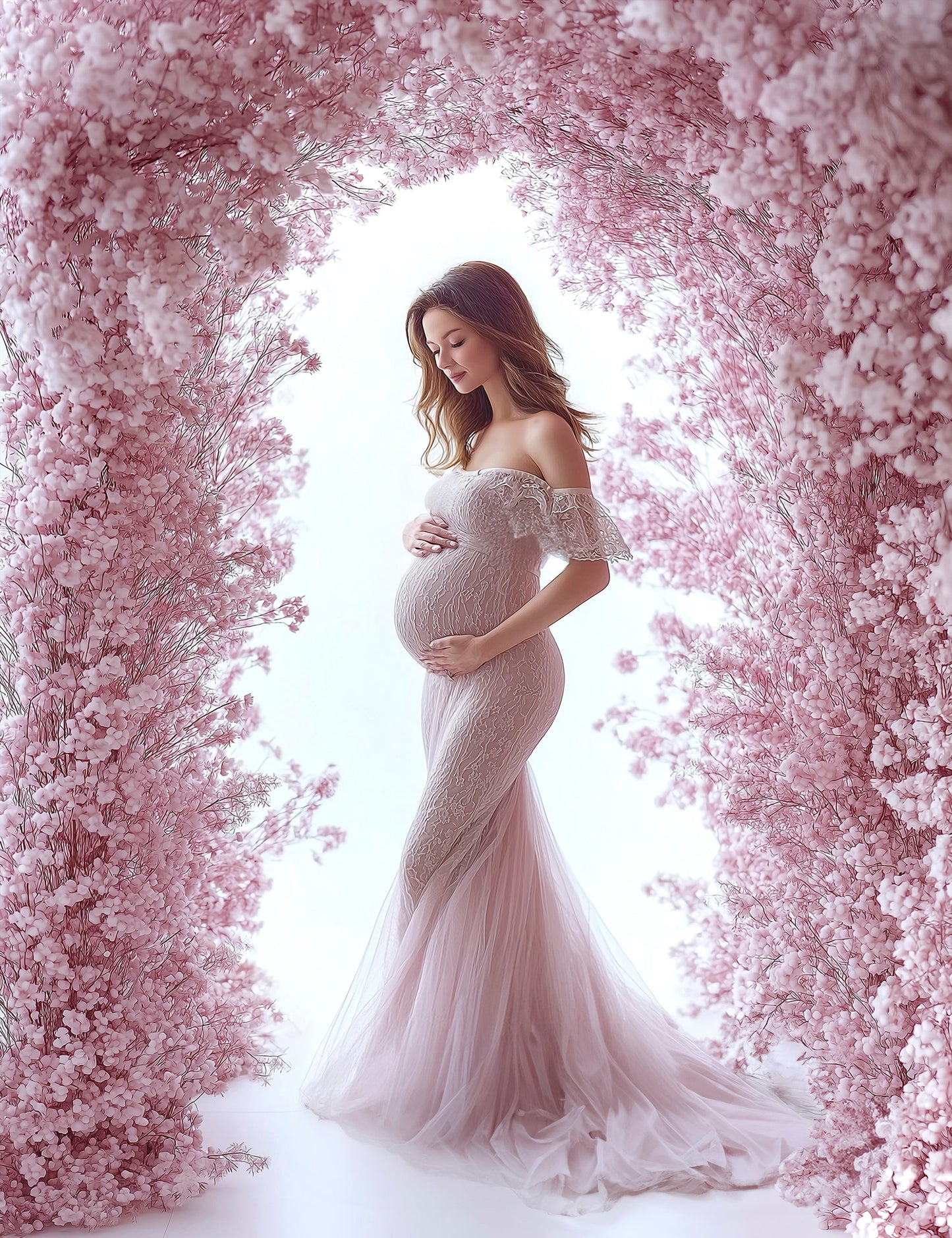 Artistic frame background for romantic photo retouching