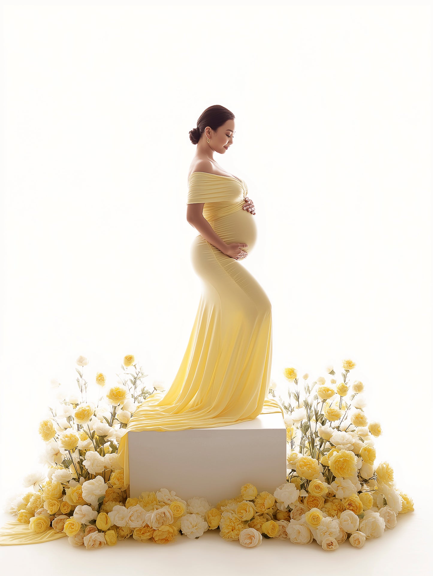 Soft floral backlight digital backdrop