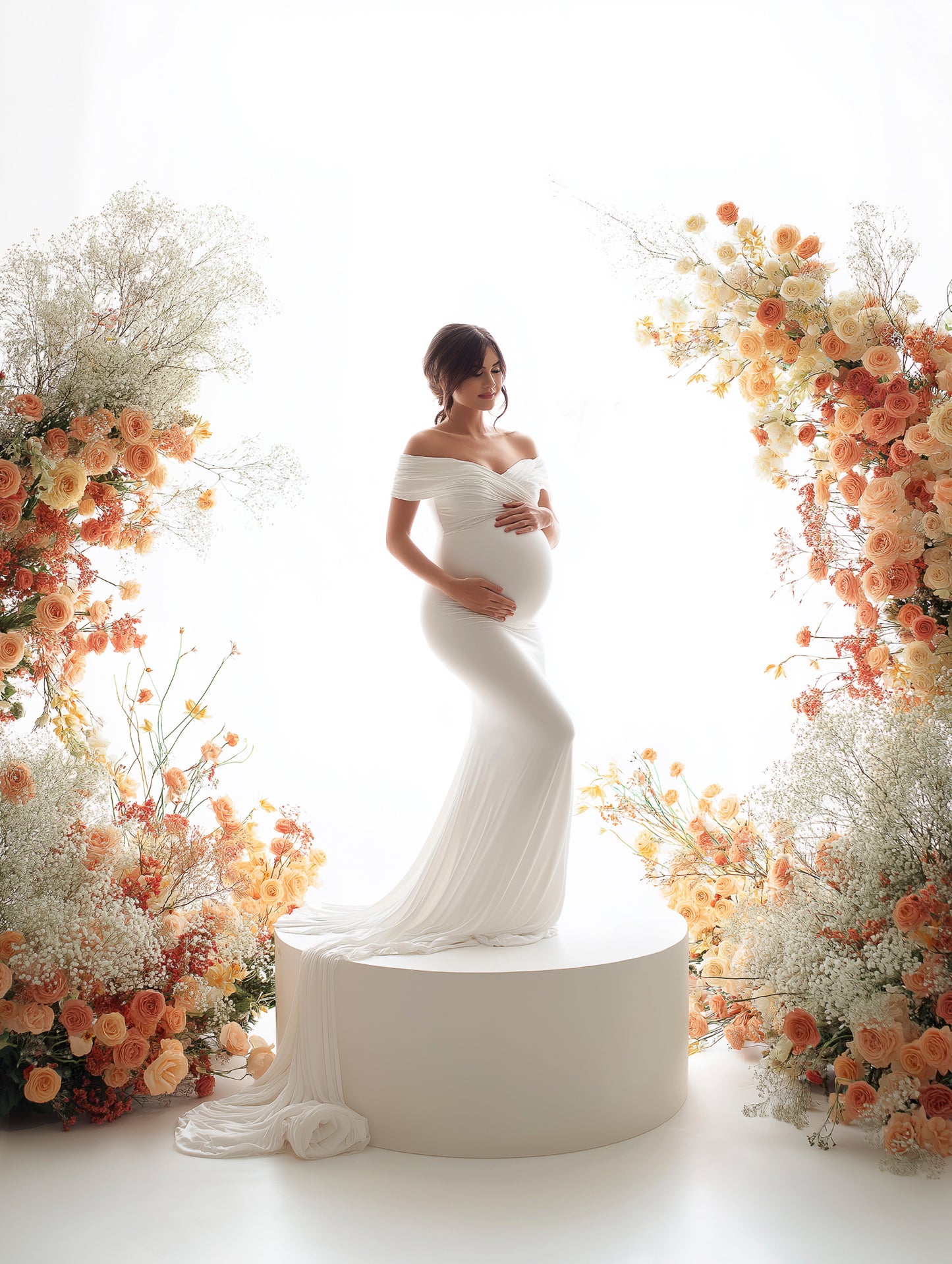 Elegant flower background for studio photography