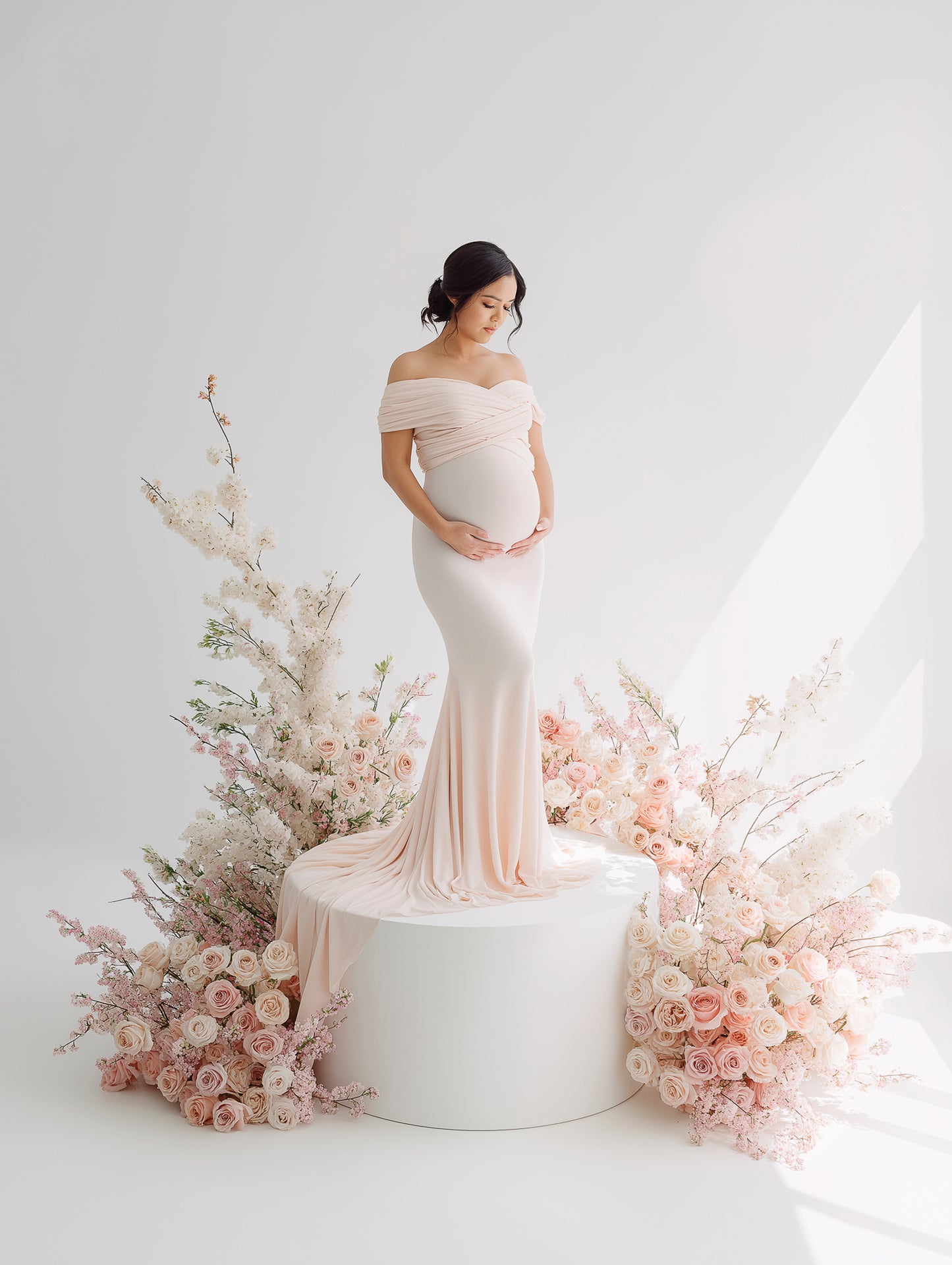 Spring-inspired floral composite backdrop