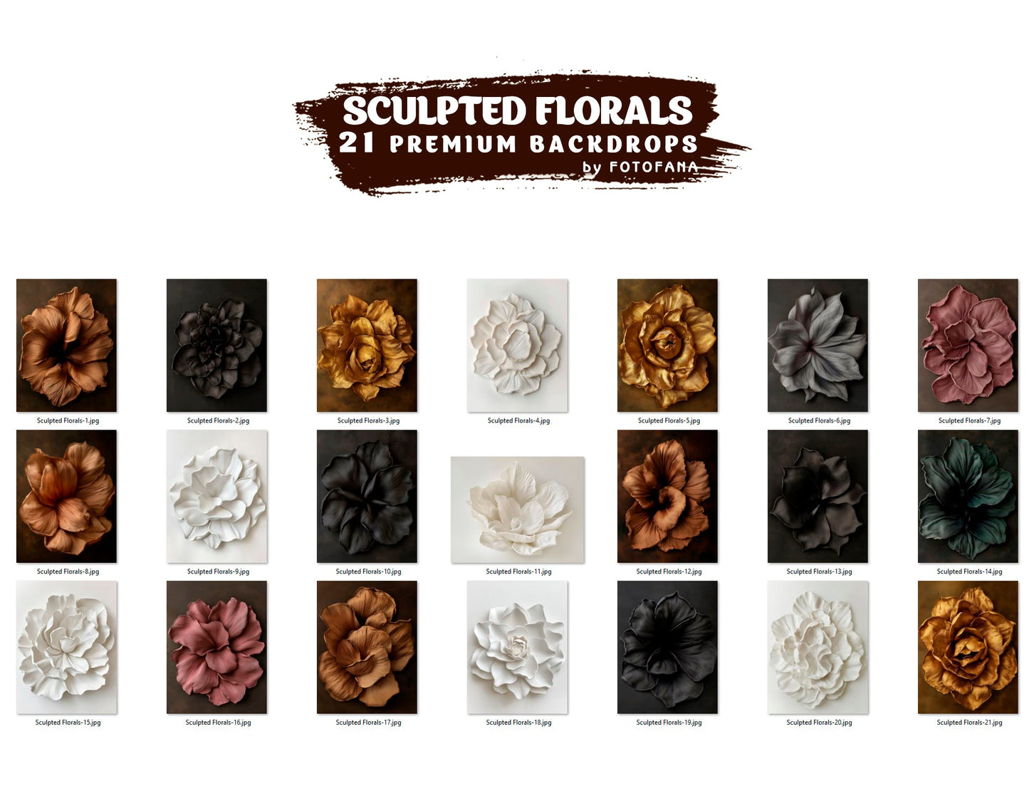 Newborn Digital Backgrounds Large Flower