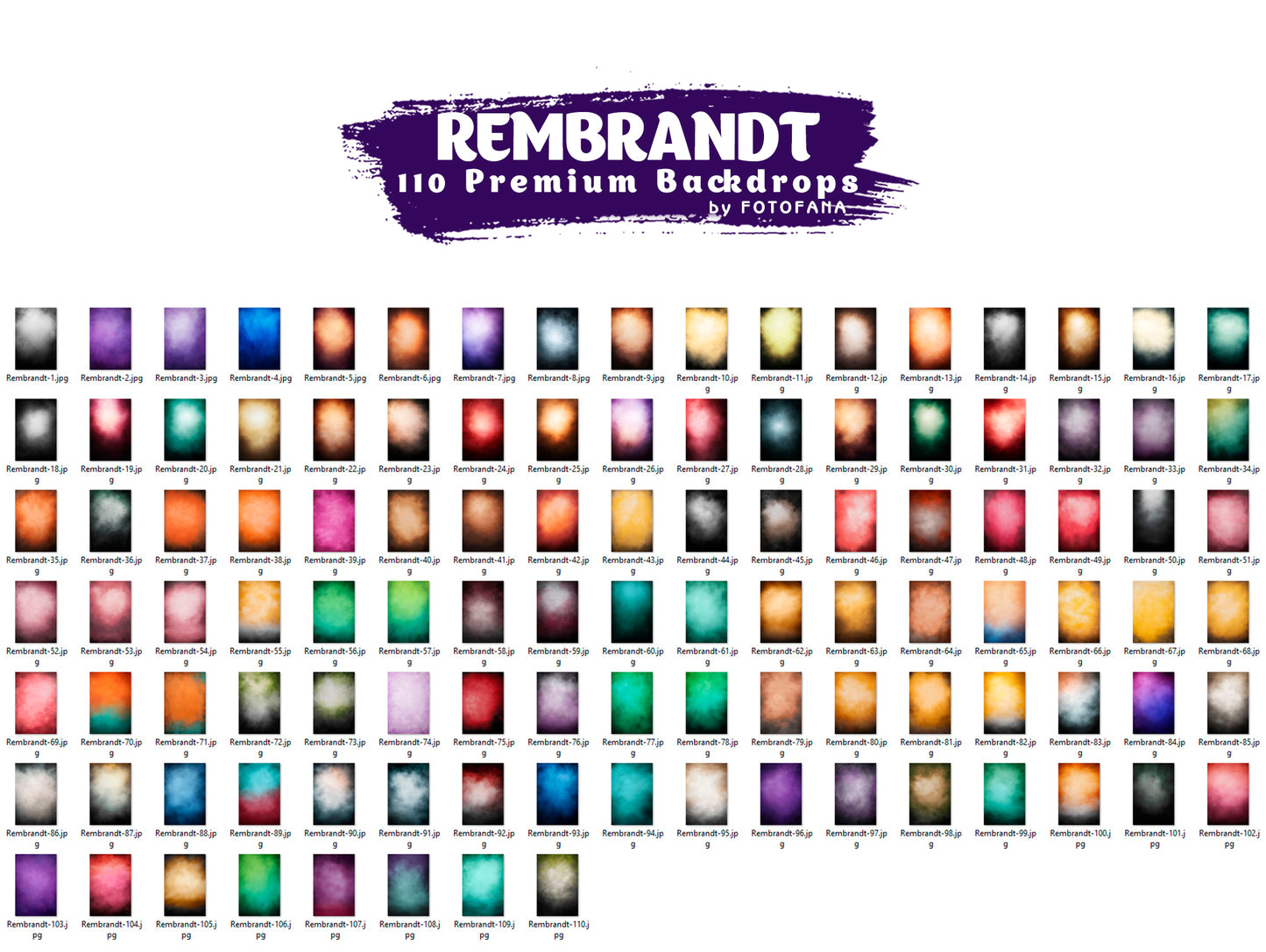 110 REMBRANDT Digital Backdrops Professionally Crafted School Portraits Grunge Abstract Old Master Digital Backdrop Senior Portrait Backdrop
