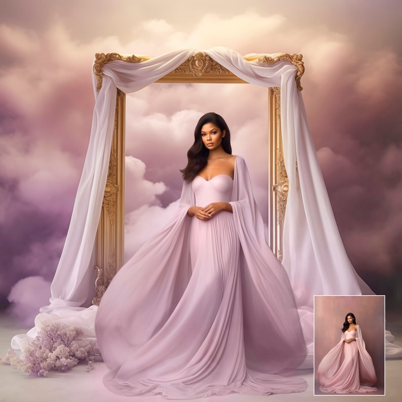 Mystery Gold Frame Digital Backdrops