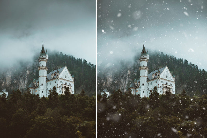 Realistic Falling Snow Overlays