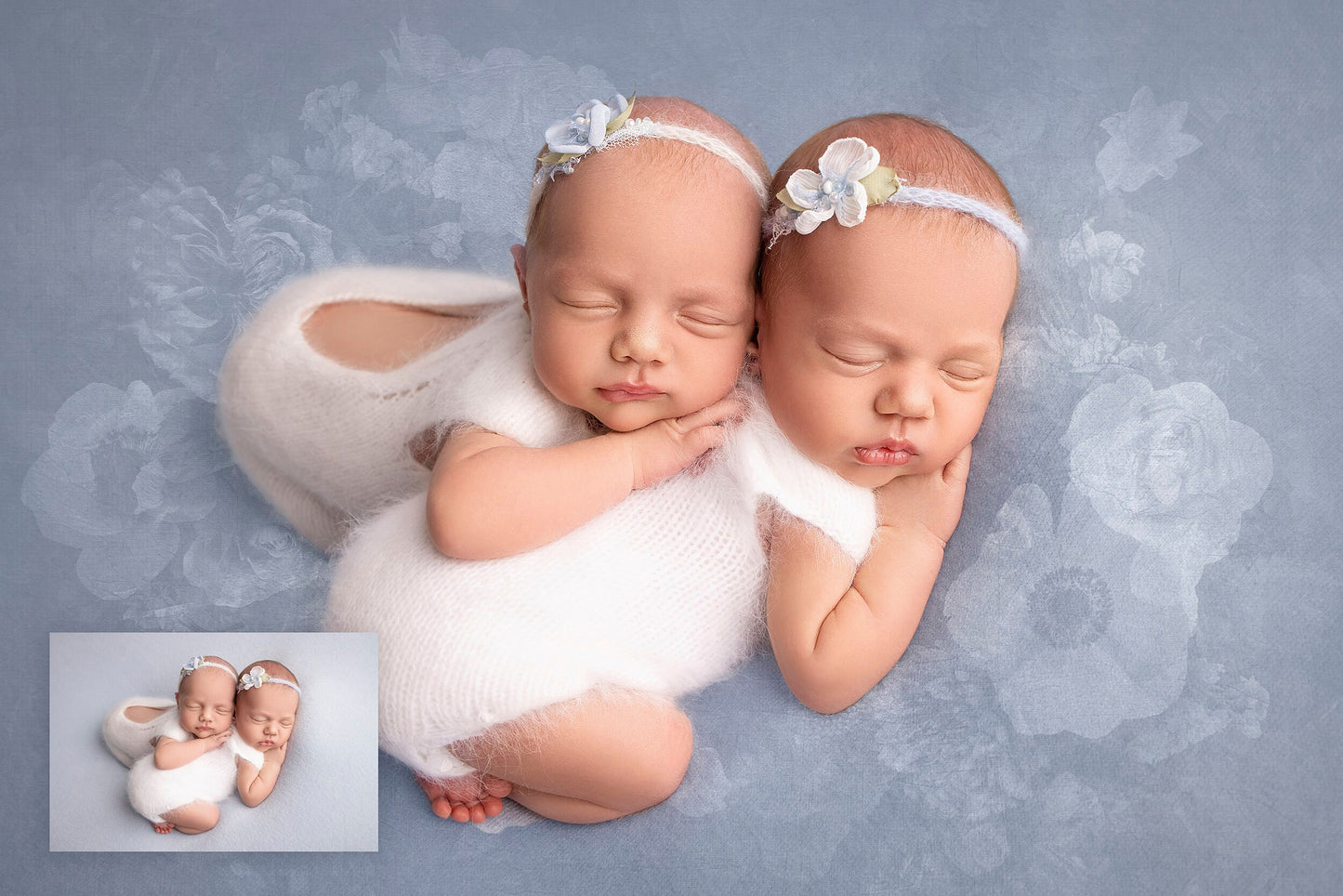 9 Blue Fine Art Floral Digital Background, Digital Overlays, Photoshop Overlays editing, Textures overlays, Maternity newborn Overlay