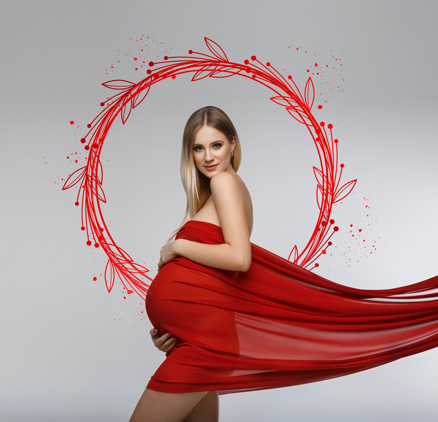 20 Red Circle Overlays Maternity Ring, Halo Maternity Frame, maternity rings, ring circles, ring effect Digital Backdrop PNG Maternity Halo