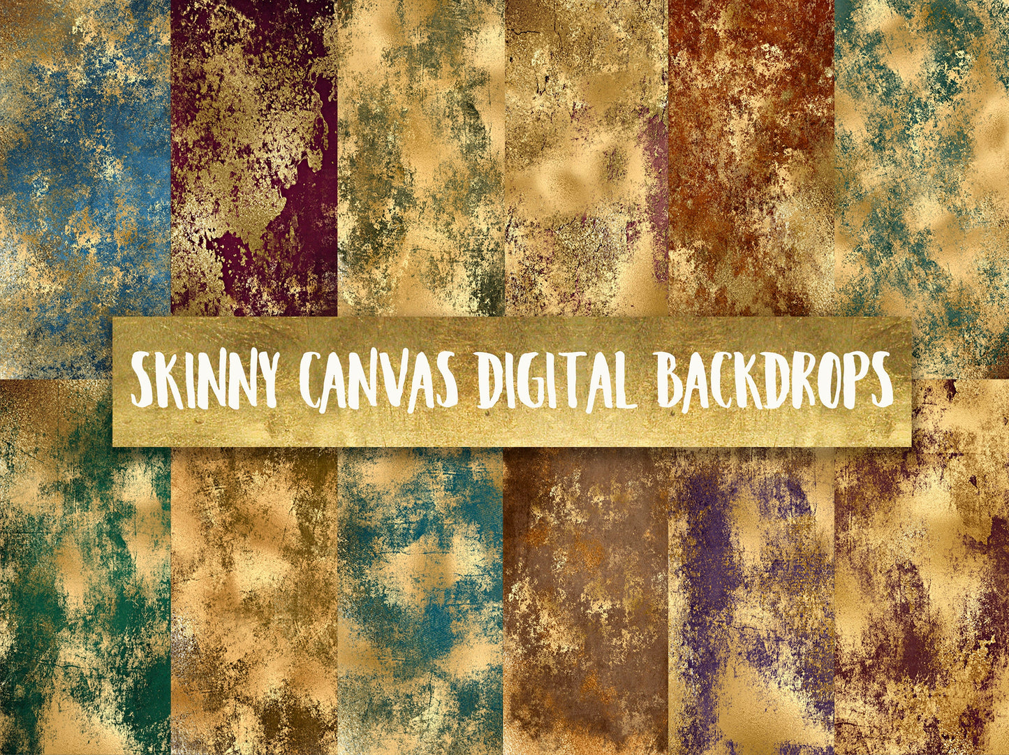 12 Golden Skinny Canvas Digital Backdrops, Maternity Backdrop, Studio Backdrop Overlays, Fine Art Textures, Photoshop Overlays, Fine Art