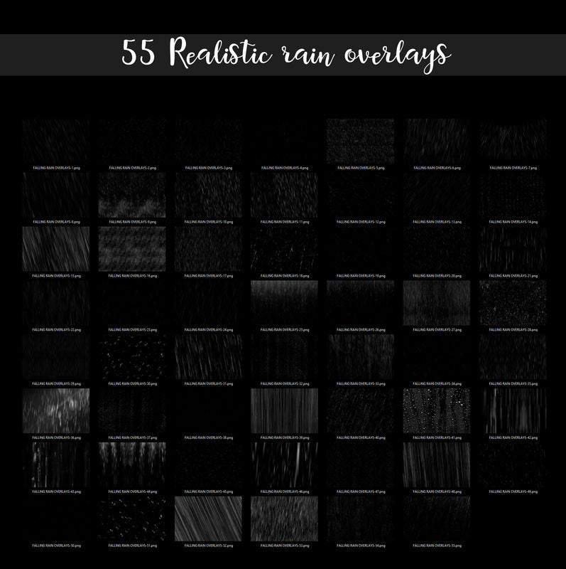 Realistic Rain Photo Overlays