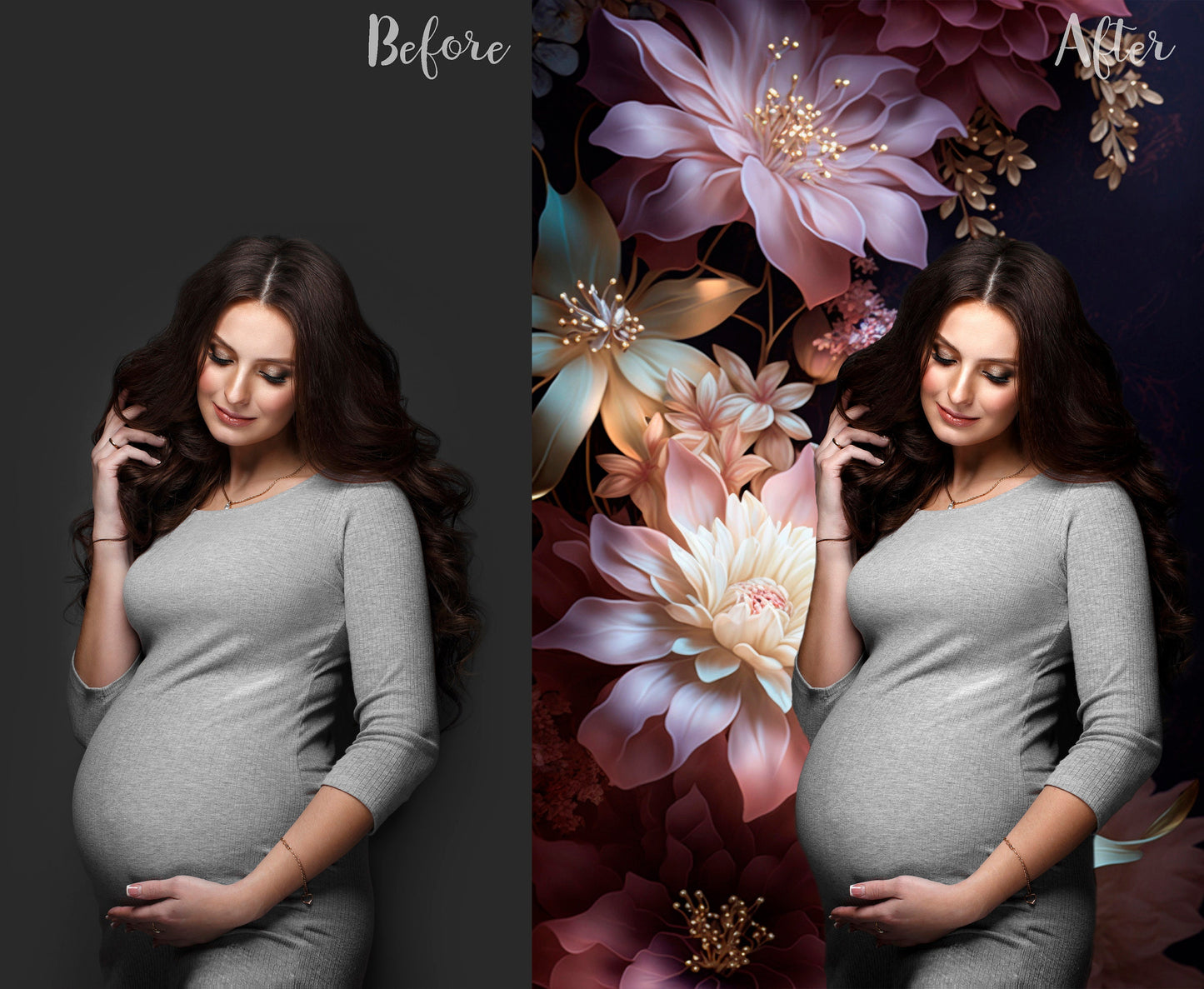 Floral Digital Backdrop Floral Fine Art Texture Digital Background Photoshop Overlays Photo Texture Overlay Maternity Overlay Photoshop JPG