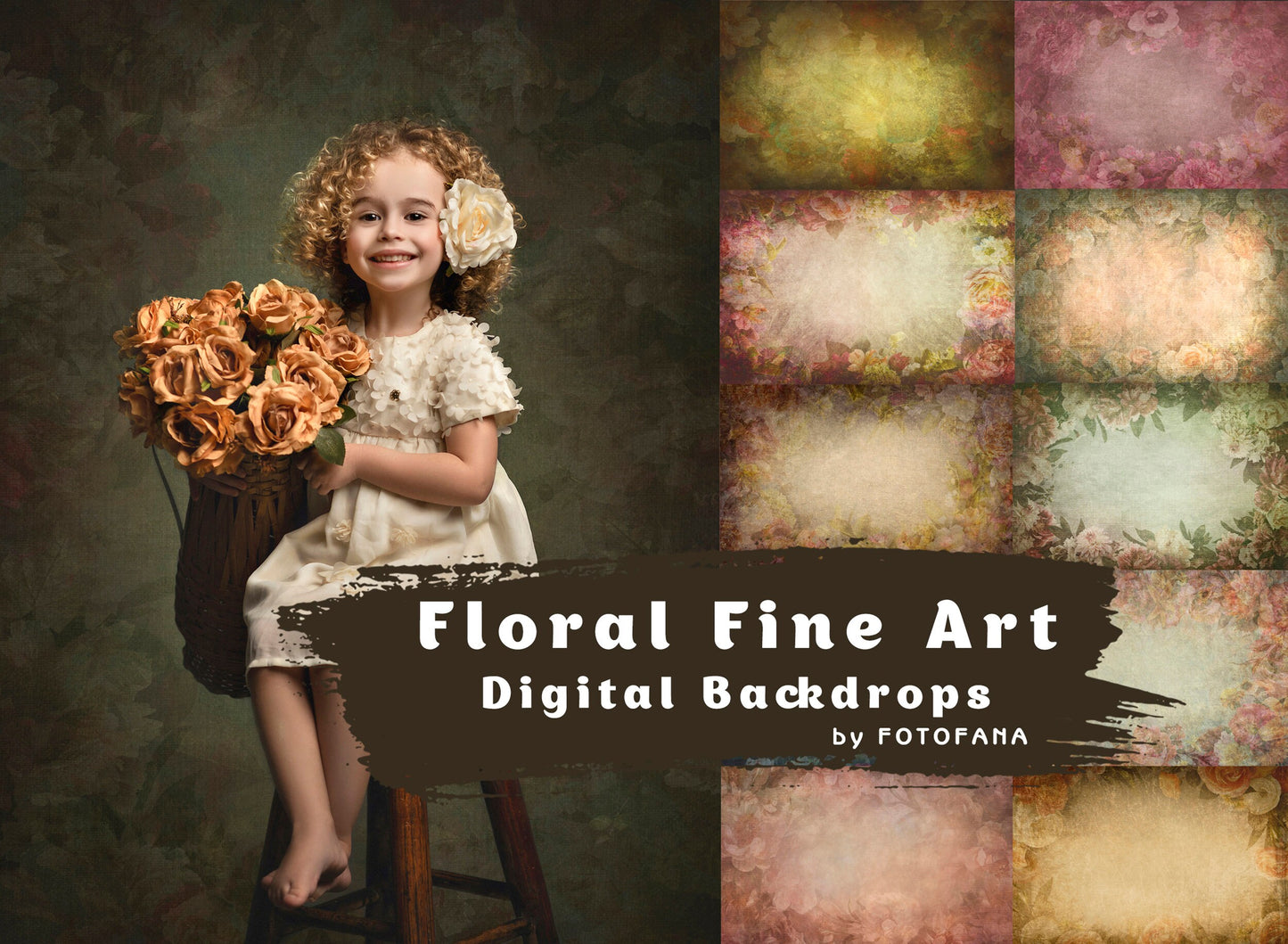 10 Floral Fine Art Portrait Texture Photography Digital Overlays Photoshop Overlays Editing Textures Overlays Maternity Overlay