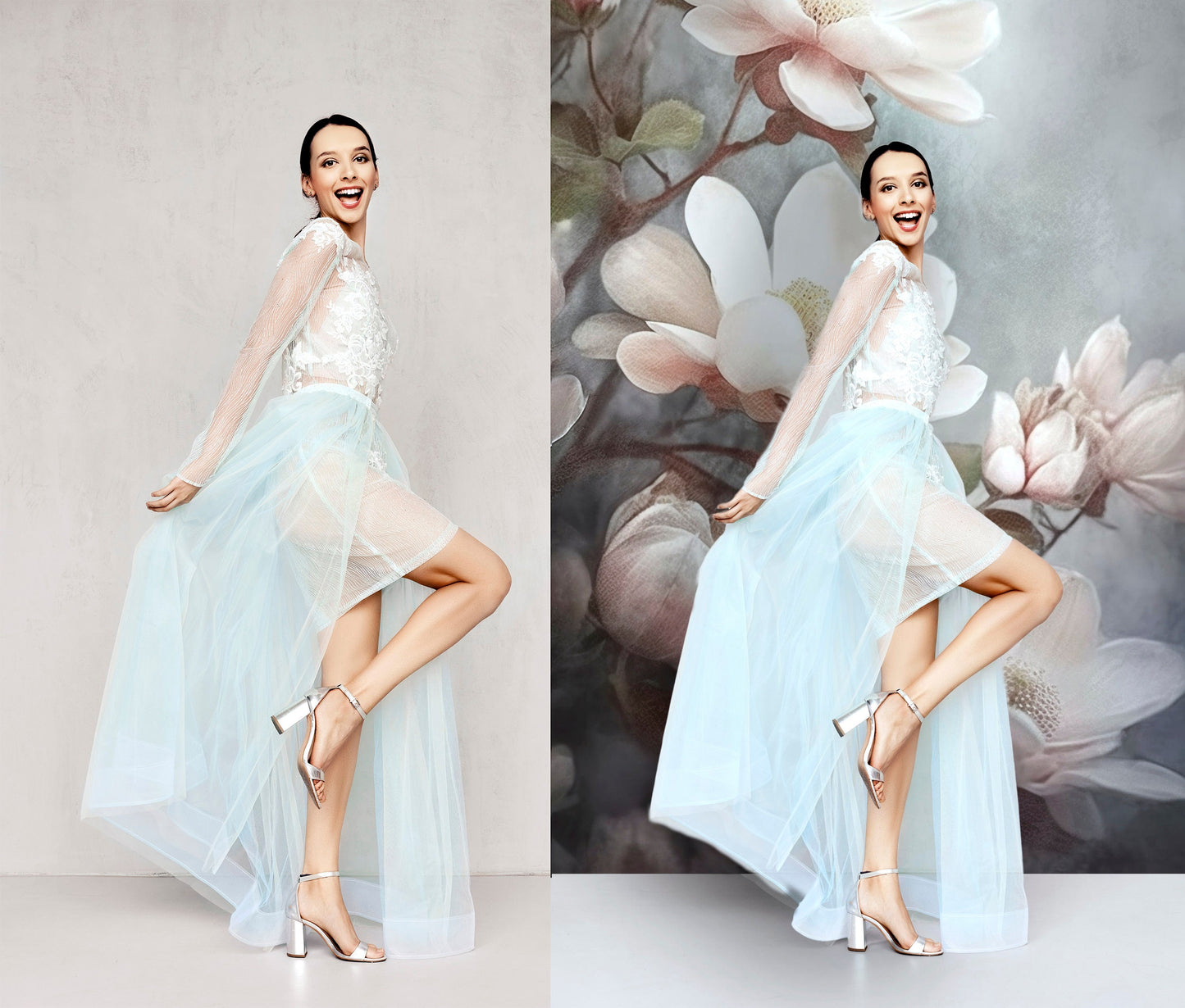 Floral Digital Backdrop Magnolias Fine Art Floral Digital Background Maternity Backdrop Overlays Photoshop Texture Studio Backgrop Digital