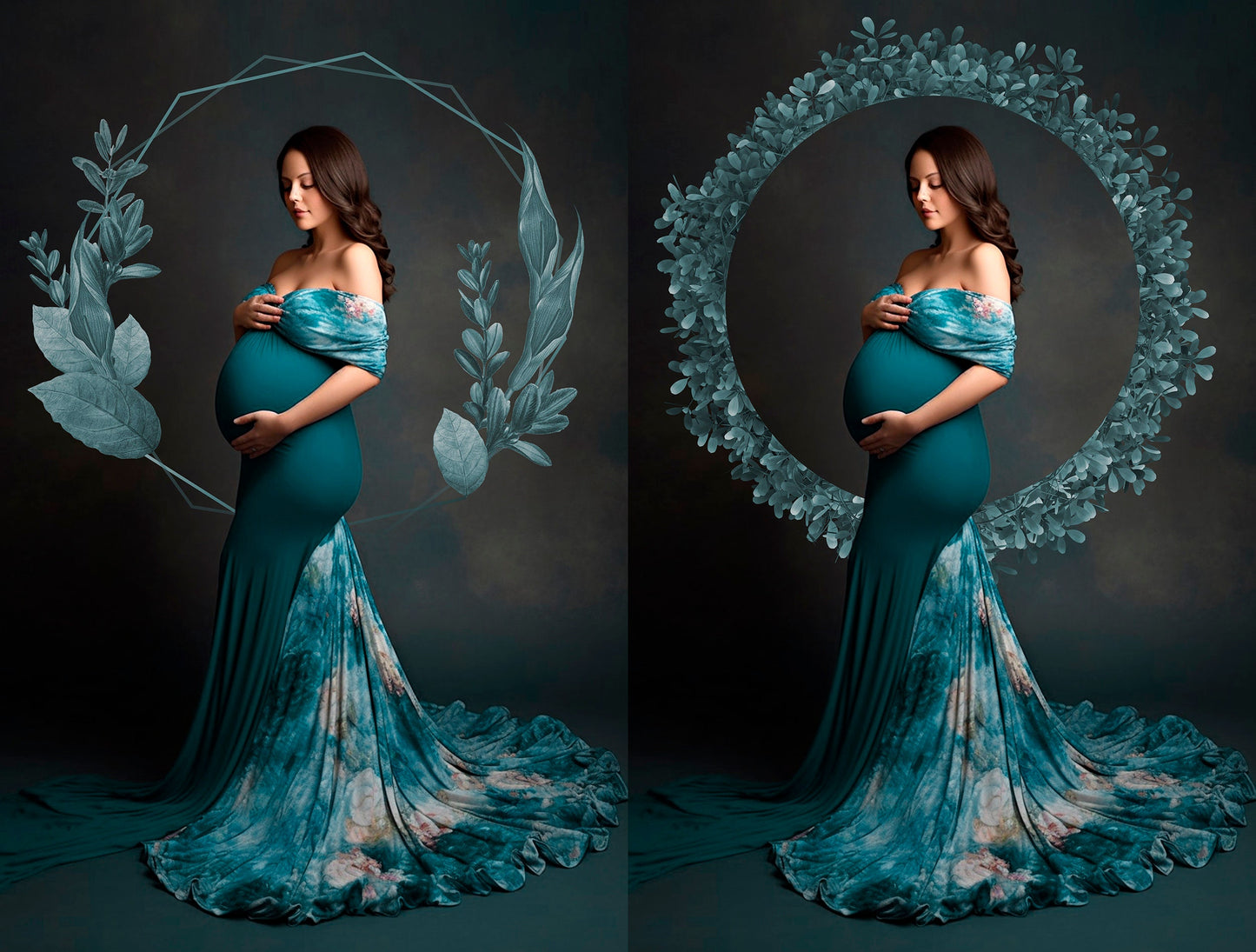 15 Flower Foliage Ring Overlays Floral Circle Halo Overlays Maternity Backdrop Overlays Studio Backdrops Fine Art Textures Digital Backdrop