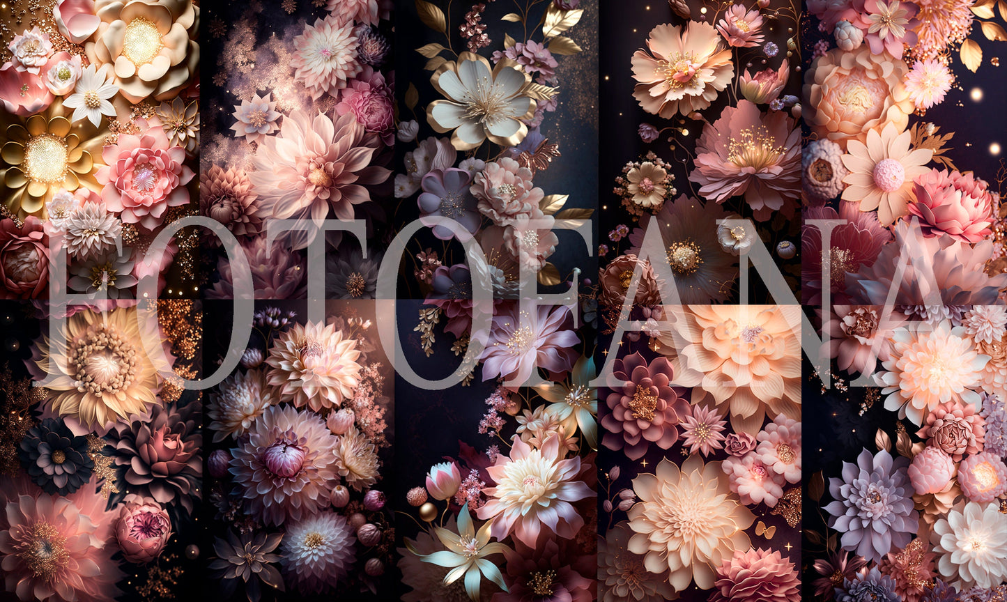 Floral Digital Backdrop Floral Fine Art Texture Digital Background Photoshop Overlays Photo Texture Overlay Maternity Overlay Photoshop JPG
