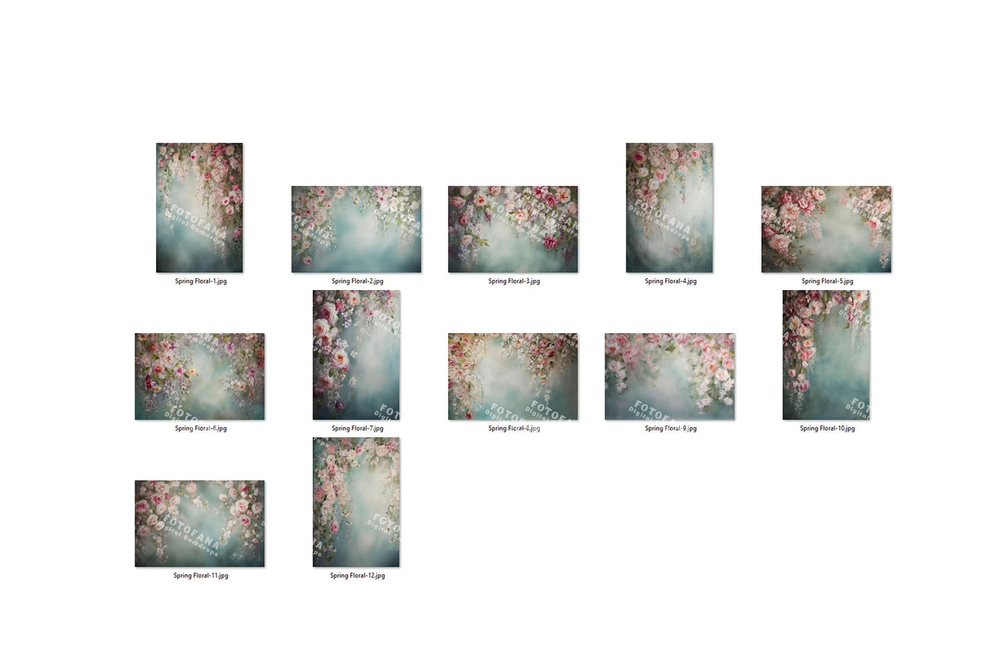 Digital Backdrop Floral Spring Fine Art Textures Digital Background Maternity Overlay Photography Digital Background Overlays Photoshop JPG
