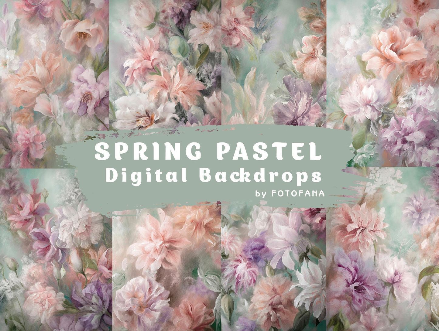 Digital Backrop Spring Backdrop Floral Fine Art Texture Digital Pastel Backdrops Maternity Backdrop Overlay Background Photoshop Textures