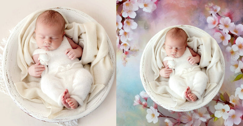 Digital Backdrop Cherry Blossoms Fine Art Textures Newborn Digital Backdrop Overlays Floral Textures Maternity Digital Background Newborn
