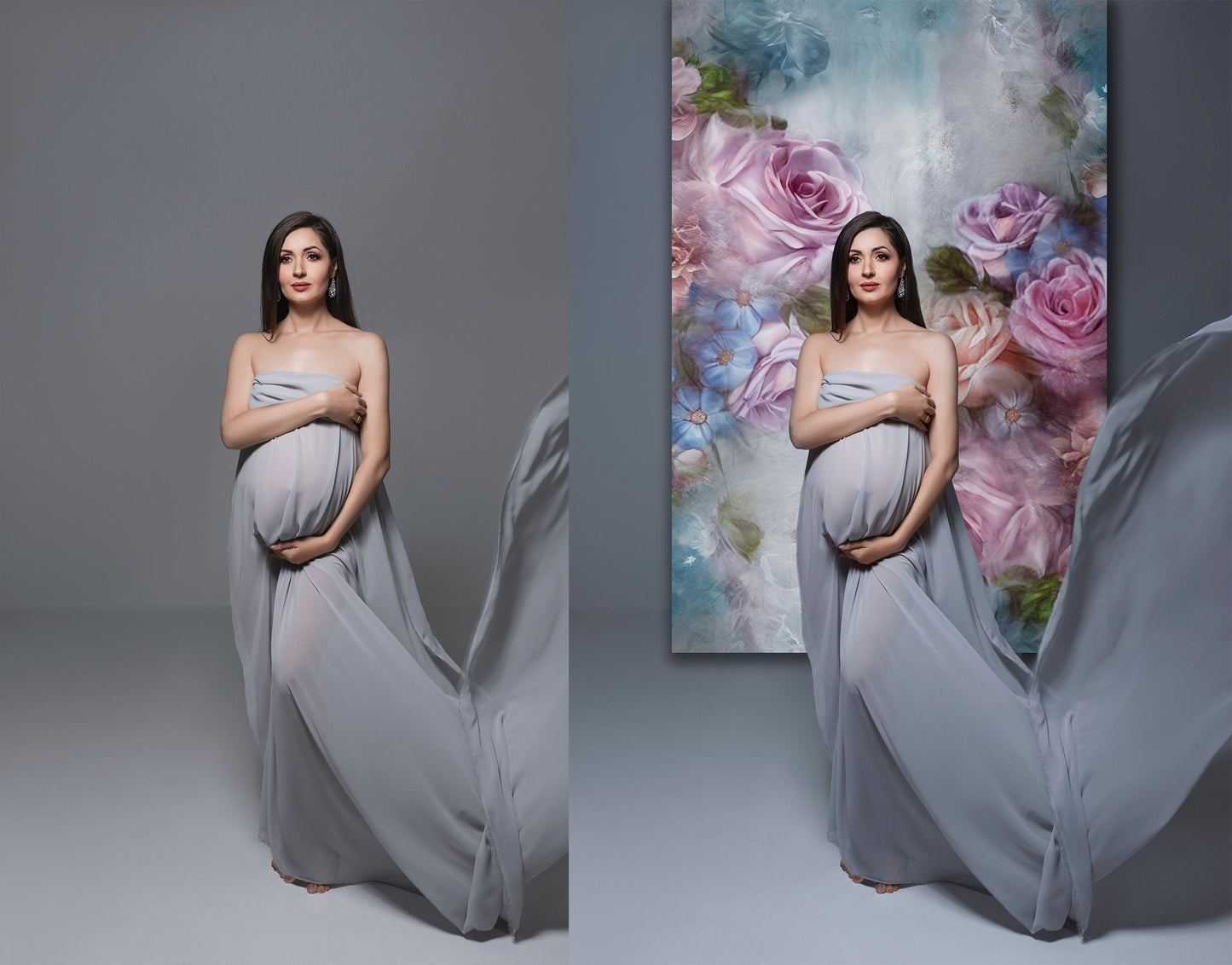 Pastel Roses Floral Fine Art Digital Backdrop Maternity Backdrop Overlays Photography Digital Background Maternity Overlay Photoshop Texture