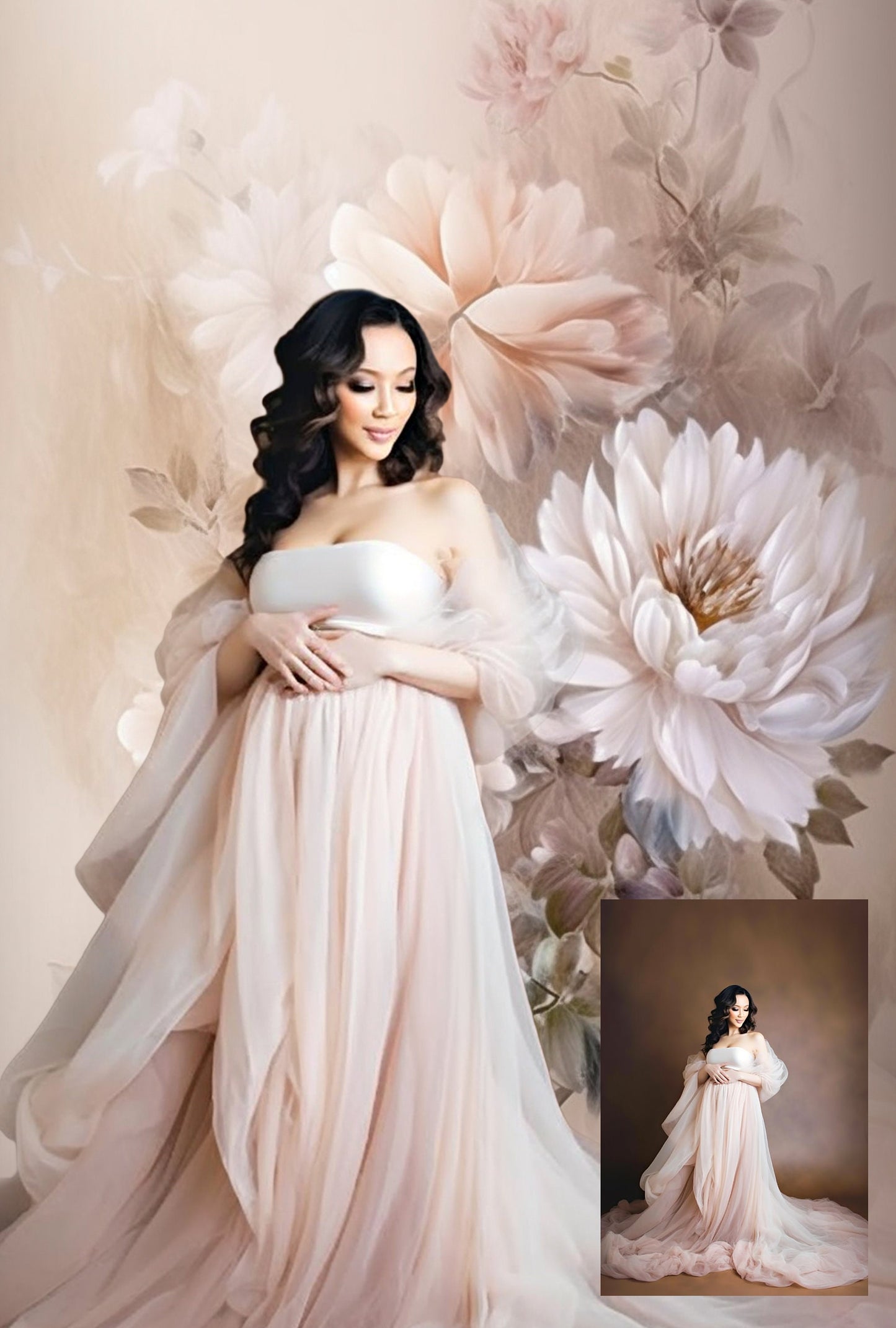 Floral Fine Art Floral Digital Backdrops Maternity Backdrop Overlays Photography Digital Background Overlays Photoshop Textures Overlays JPG