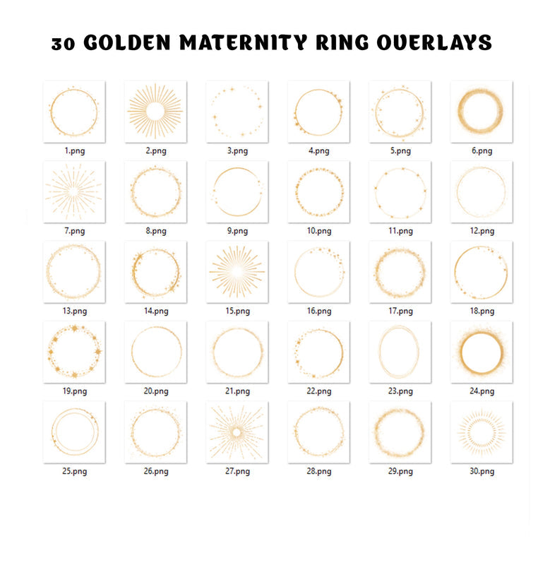 Golden Silver Rings Overlays Circle Maternity Light Ring Frame Circles Shine Ring Light Maternity Silver Rings Maternity Digital Backdrop
