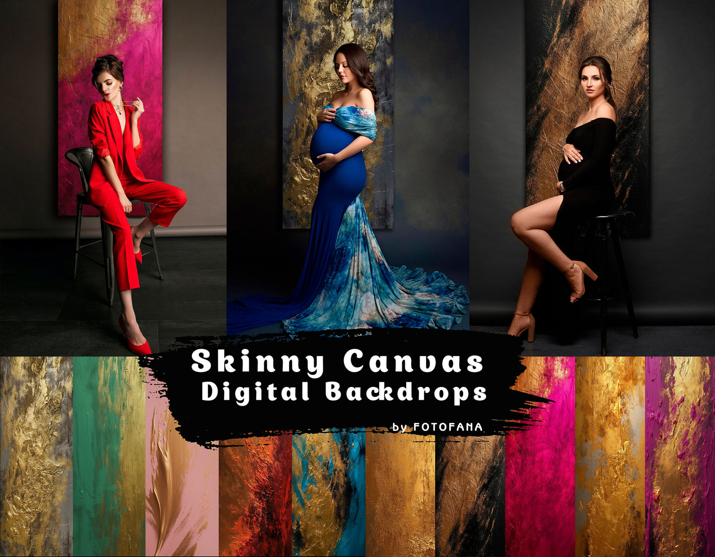 Skinny Canvas Maternity Studio Backdrops