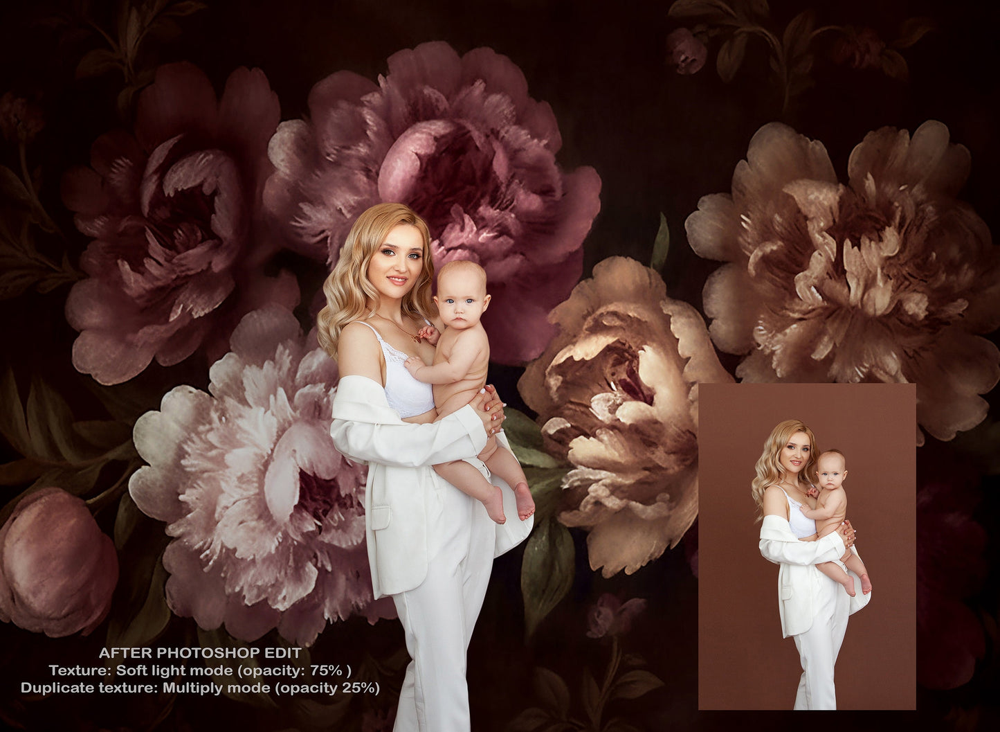 18 Digital Backdrop Floral Fine Art Textures Maternity Backdrop Overlay Photoshoop Digital Background Photoshop Floral Texture Overlays JPG