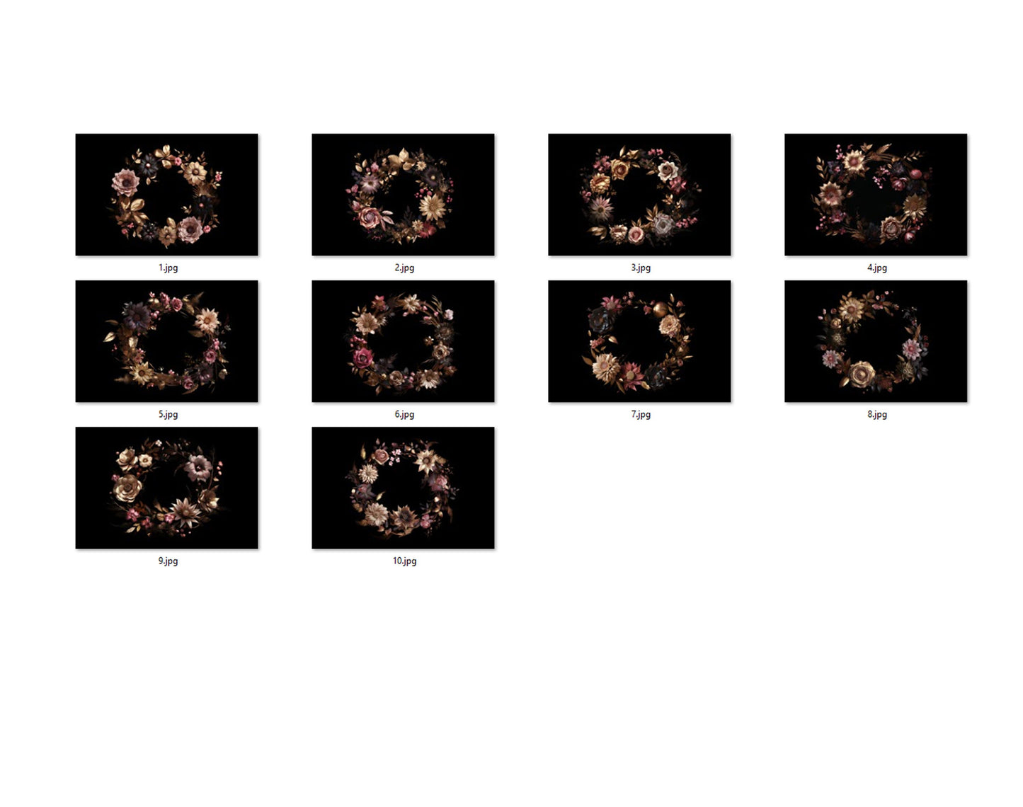 Digital Backdrop Floral Halo Background Maternity Ring Digital Backdrop Maternity Backdrop Studio Backdrop Fine Art Textures Photoshop JPG