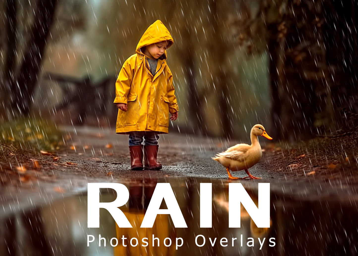 Realistic Rain Photo Overlays