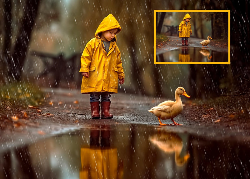 Realistic Rain Photo Overlays