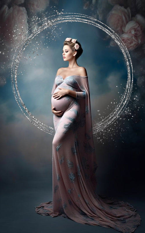 Silver Circle Overlays Maternity Light Ring Halo Frame Circles Shine Ring Light Maternity Rings Maternity Halo Digital Backdrop Clipart Png