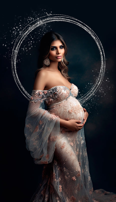 Silver Circle Overlays Maternity Light Ring Halo Frame Circles Shine Ring Light Maternity Rings Maternity Halo Digital Backdrop Clipart Png
