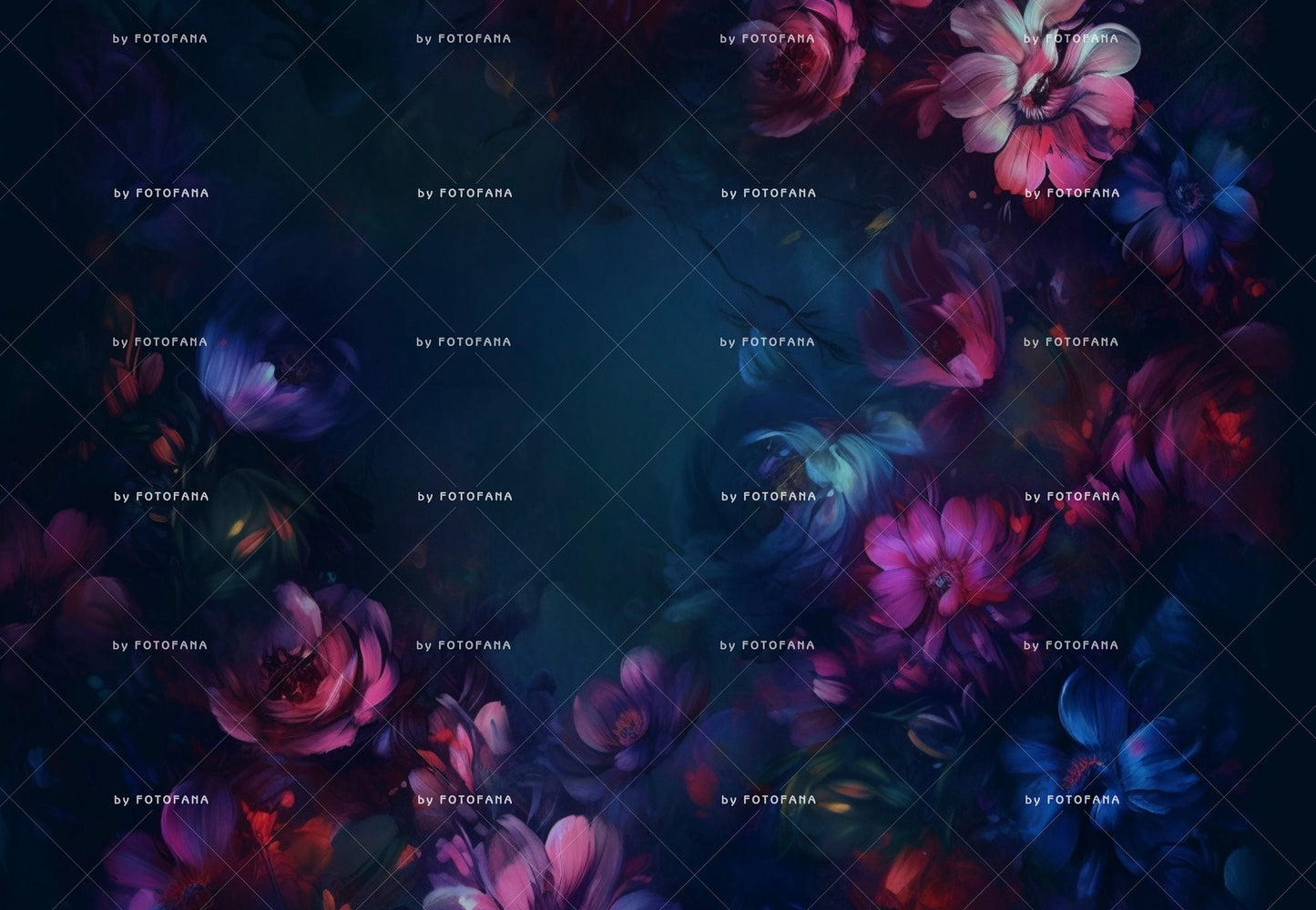 Midnight Blue Floral Fine Art Floral Digital Backdrops Maternity Backdrop Overlay Photography Digital Background Overlays Photoshop Textures