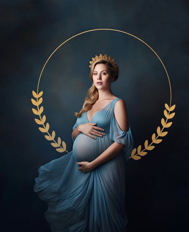 Circle Star Golden Halo Background Overlay Halo Scrapbooking Clipart Photoshop Maternity Digital Backdrop Studio Ring Overlay Png Overlays