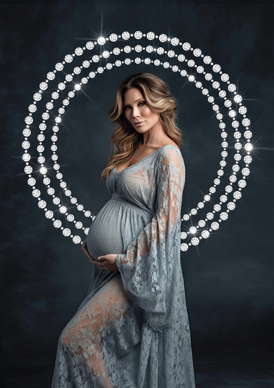Maternity Overlays Diamond Halo Rings Clipart Photoshop Maternity Digital Backdrop Studio Ring Overlay Png Overlays Silver Circle Overlays