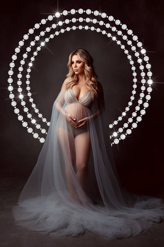 Maternity Overlays Diamond Halo Rings Clipart Photoshop Maternity Digital Backdrop Studio Ring Overlay Png Overlays Silver Circle Overlays