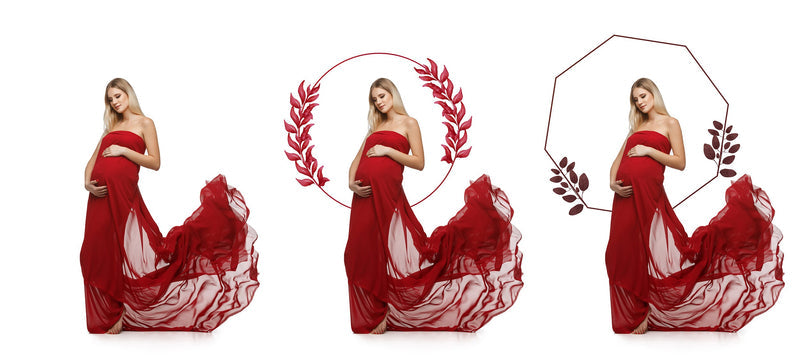 Flower Foliage Ring Overlays Floral Circle Halo Overlays Maternity Backdrop Overlays Studio Backdrops Fine Art Textures Digital Backdrop Png