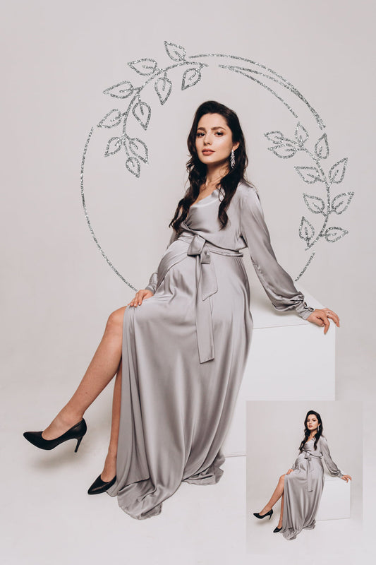 Floral Silver Circle Overlays Maternity Light Ring Frame Circles Shine Ring Light Maternity Rings Foliage Floral Maternity Ring Backdrop Png