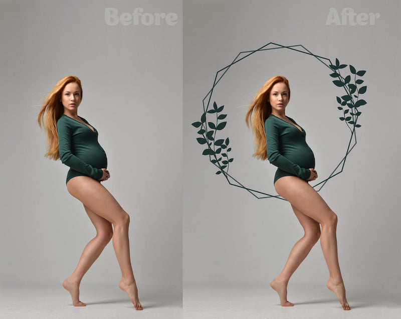 Flower Foliage Ring Overlays Floral Circle Halo Overlays Maternity Backdrop Overlays Studio Backdrops Fine Art Textures Digital Backdrop Png
