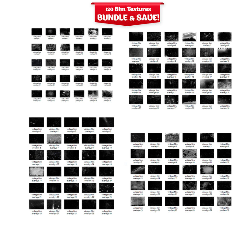 Film Texture Overlays Bundle