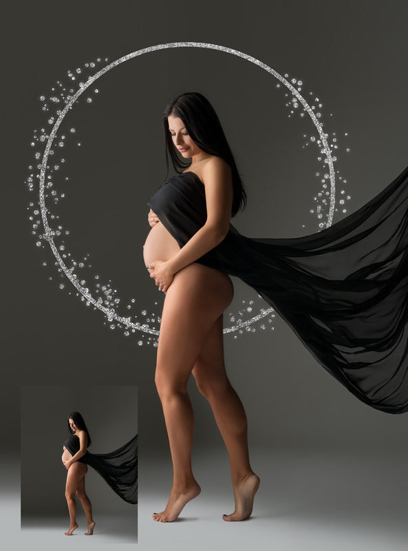 Floral Silver Circle Overlays Maternity Light Ring Frame Circles Shine Ring Light Maternity Rings Foliage Floral Maternity Ring Backdrop Png