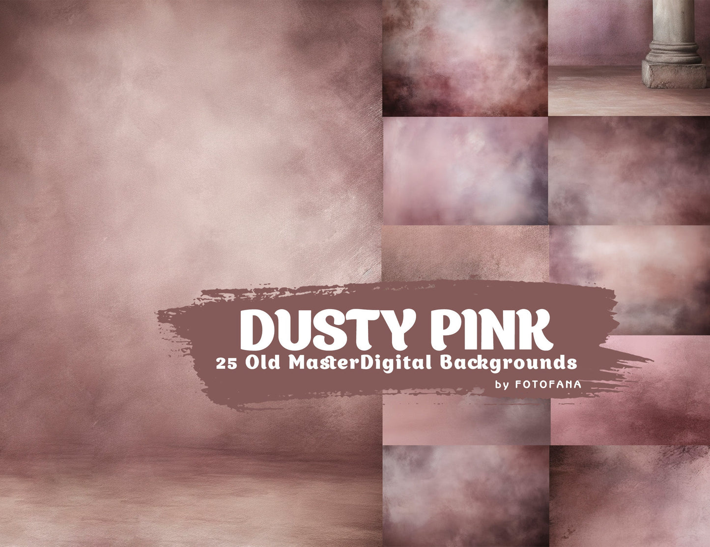 Dusty Pink Textures Old Master Background Portrait Background Portrait Studio Backdrop Grunge Background Portrait Studio Background Digital