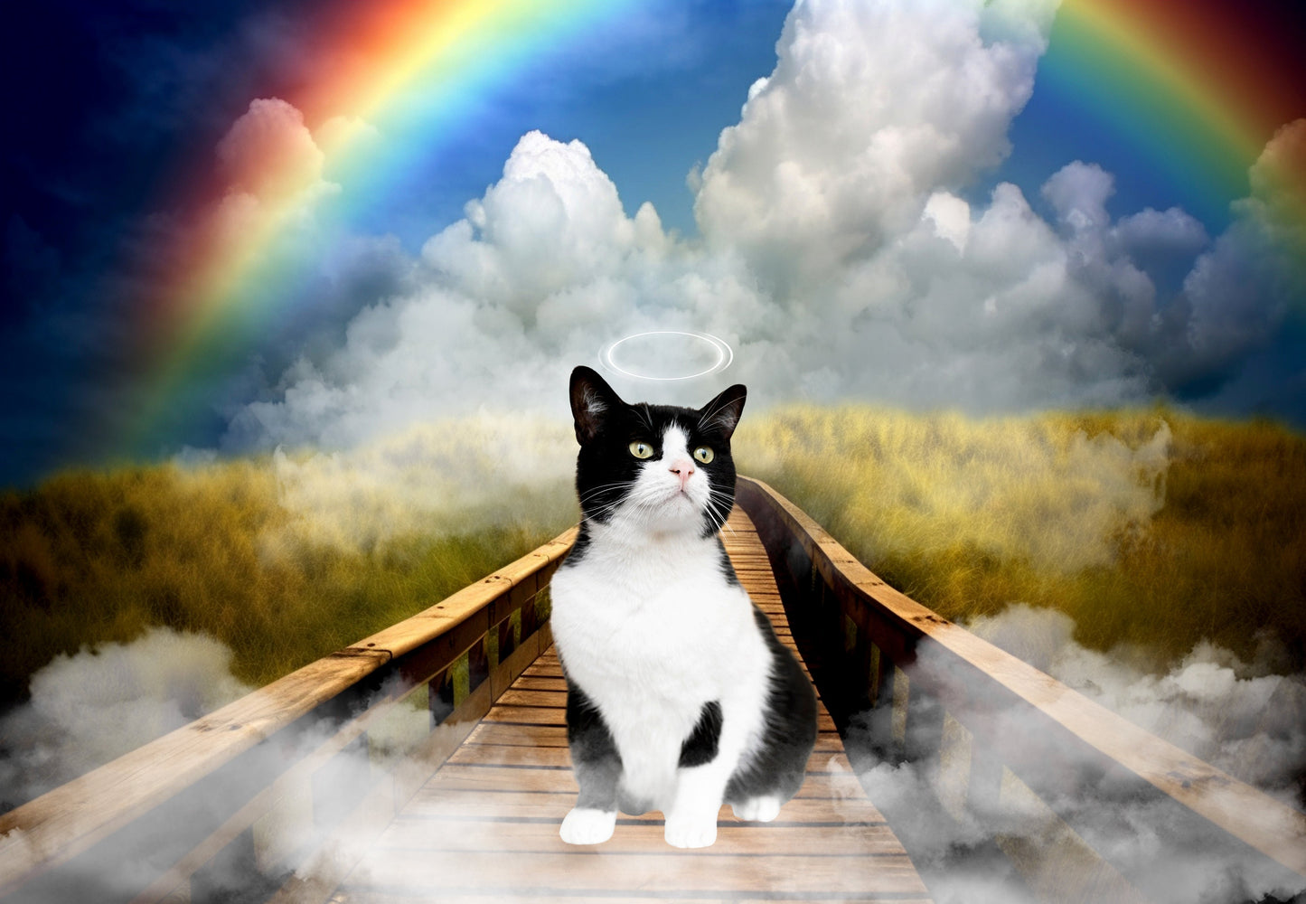 Rainbow Bridge Digital Backdrop Pet Memorial Digital Background Wings Overlay Pet Memorial Backdrop Photography Composites Dog Memorial Cat