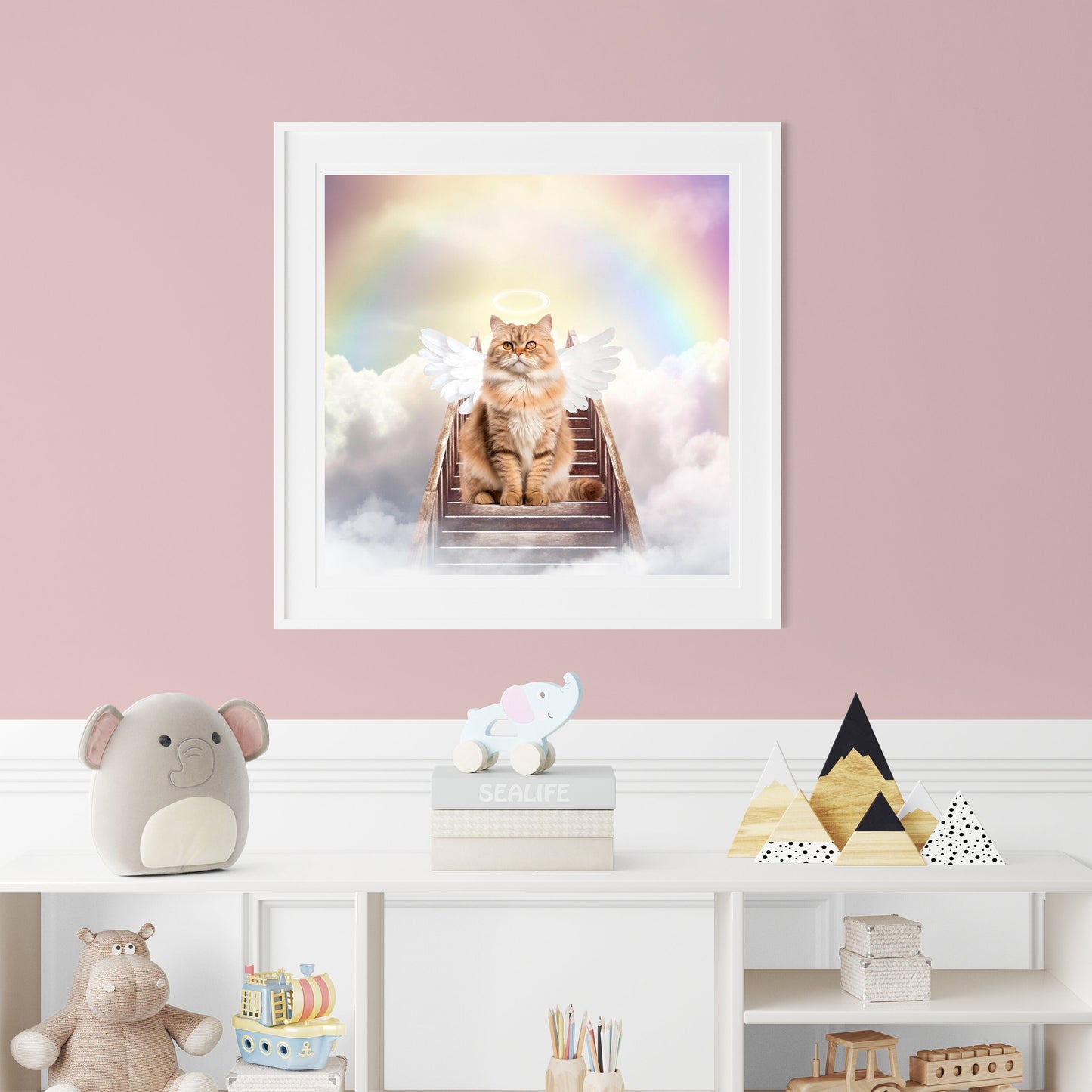 Rainbow Bridge Digital Backdrop Pet Memorial Digital Background Wings Overlay Pet Memorial Backdrop Photography Composites Dog Memorial Cat