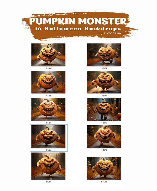 Pumpkins Halloween Photography Backdrop