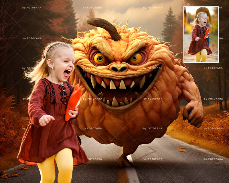 Pumpkins Halloween Photography Backdrop