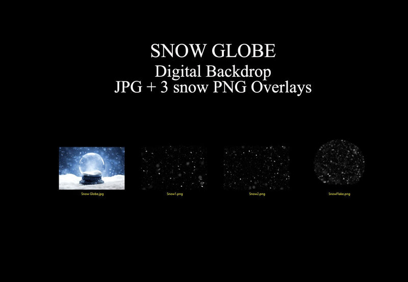 Snow Globe Background Composites Christmas Backdrop Photography Compositions Digital Winter Overlay Fantasy Holiday Digital Backdrop Snow