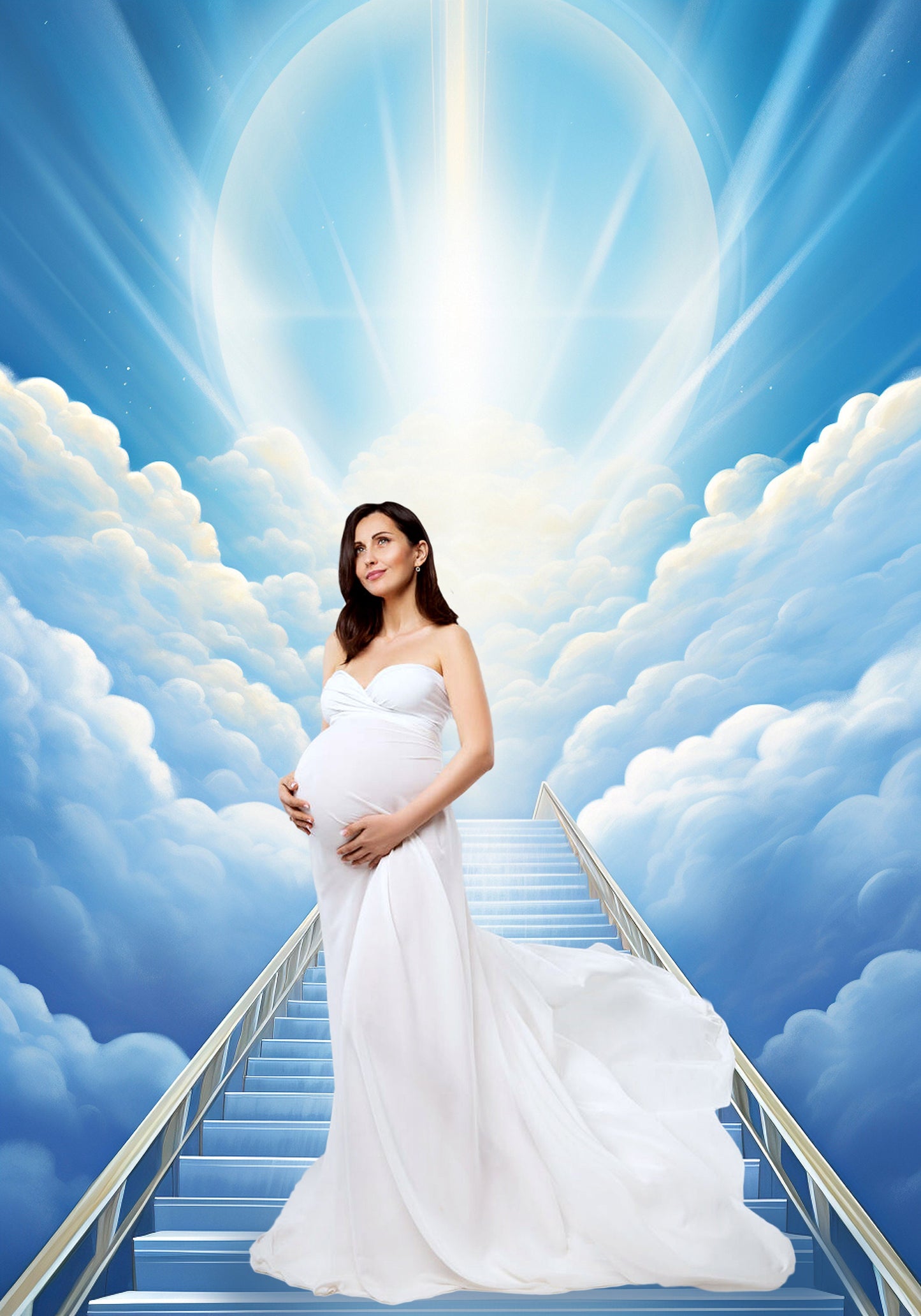Stairway To Heaven Background Sky overlays Road to Heven Cloud overlay Digital sky Condolences Card Instant Download Pet Memorial Backdrop