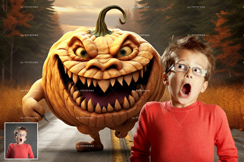 Pumpkins Halloween Photography Backdrop